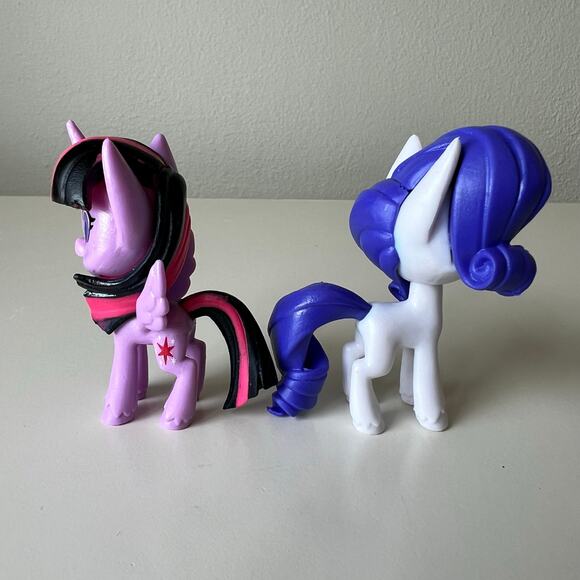 My Little Pony MLP Twilight Sparkle and Rarity Figure Lot Cake Topper - Picture 3 of 7